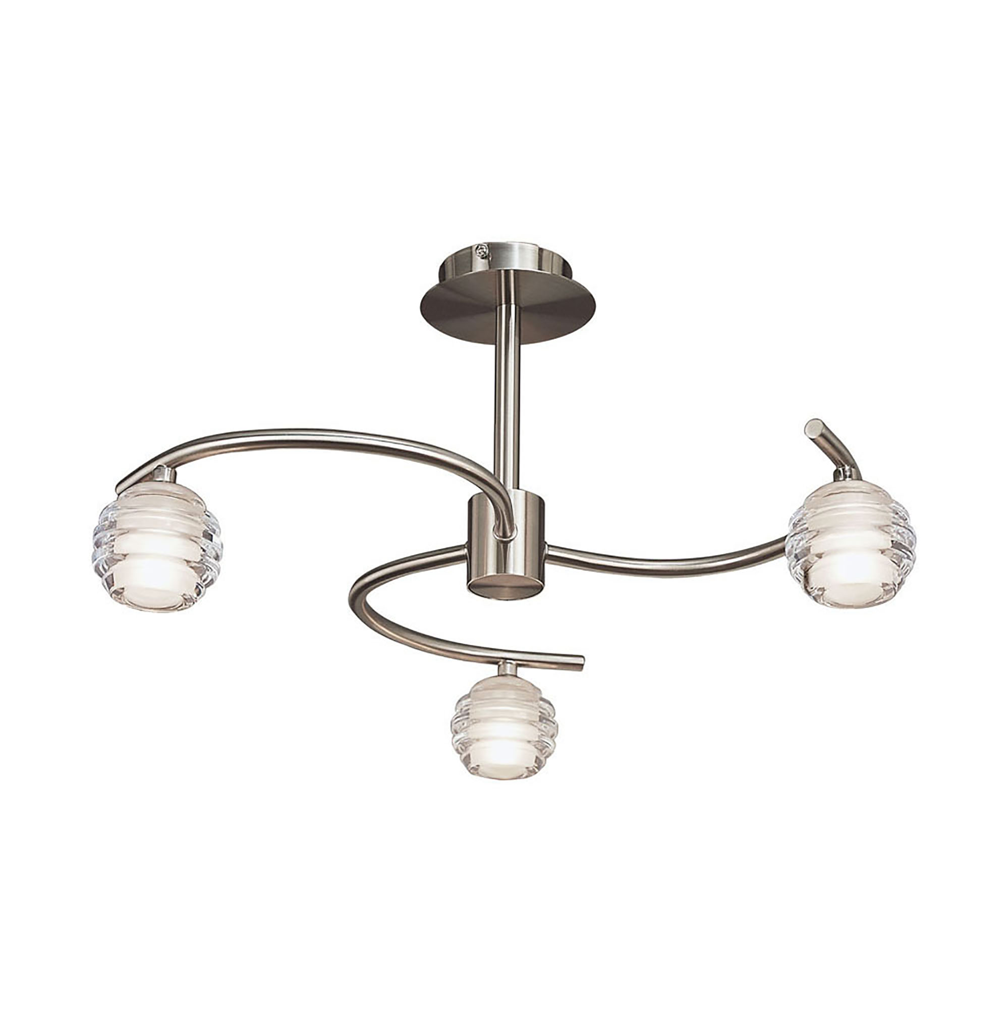 Sphere Satin Nickel Ceiling Lights Mantra Semi Flush Fittings Sphere Satin Nickel Ceiling Lights Mantra Semi Flush Fittings